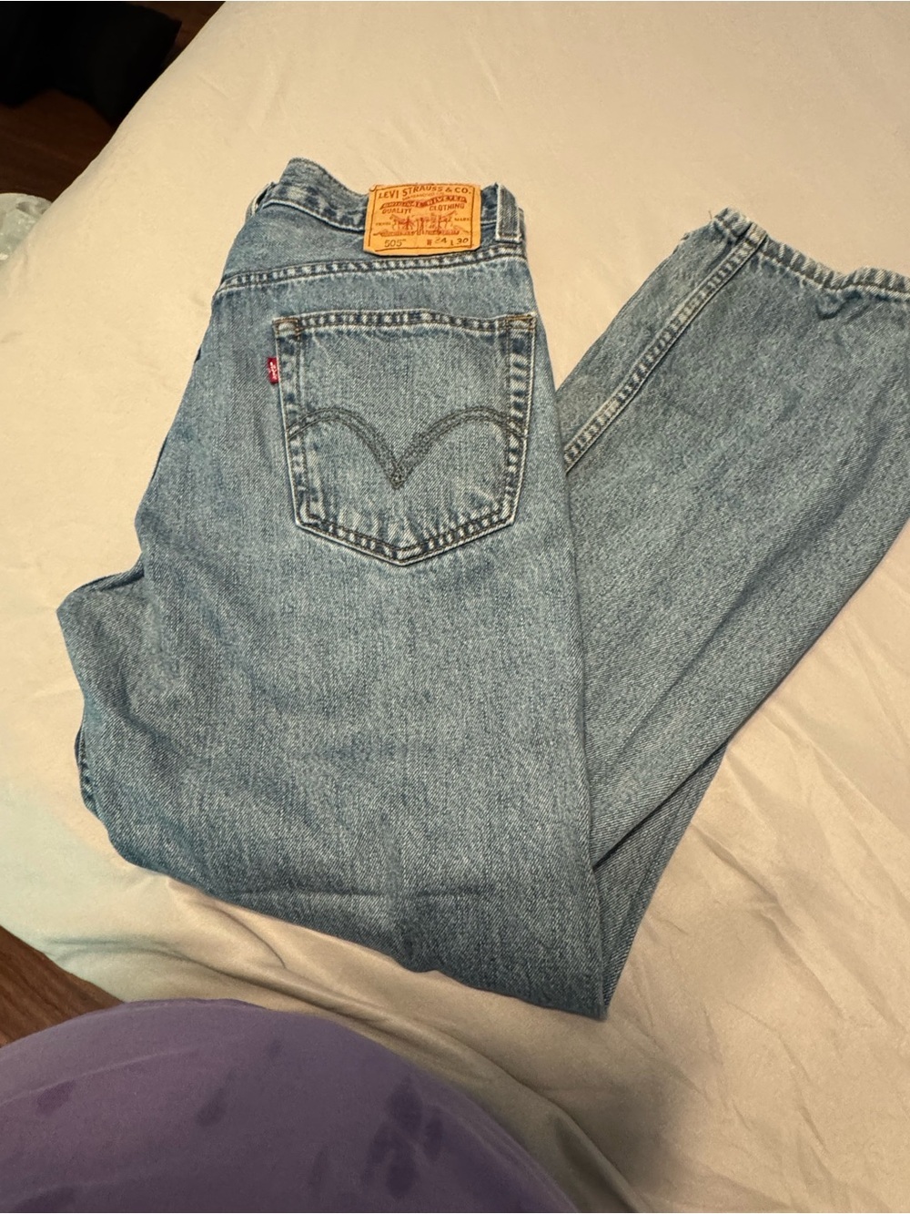 Levi’s 505 Regular Fit Jeans - Men’s 34x30 - Light Wash Straight Leg Denim